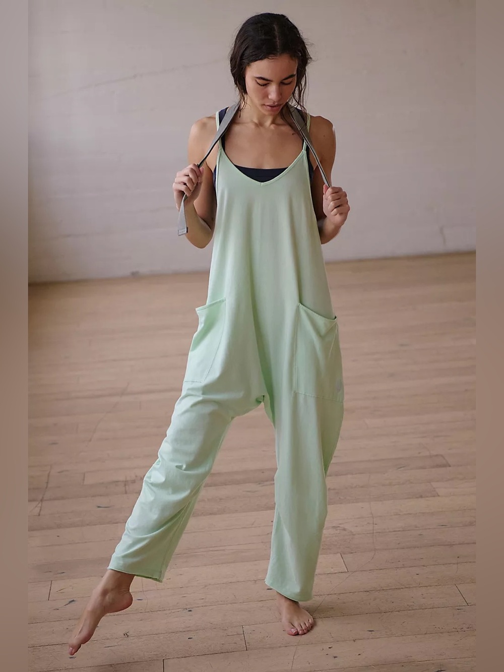 Free People Hot Shot Onesie in Pistachio